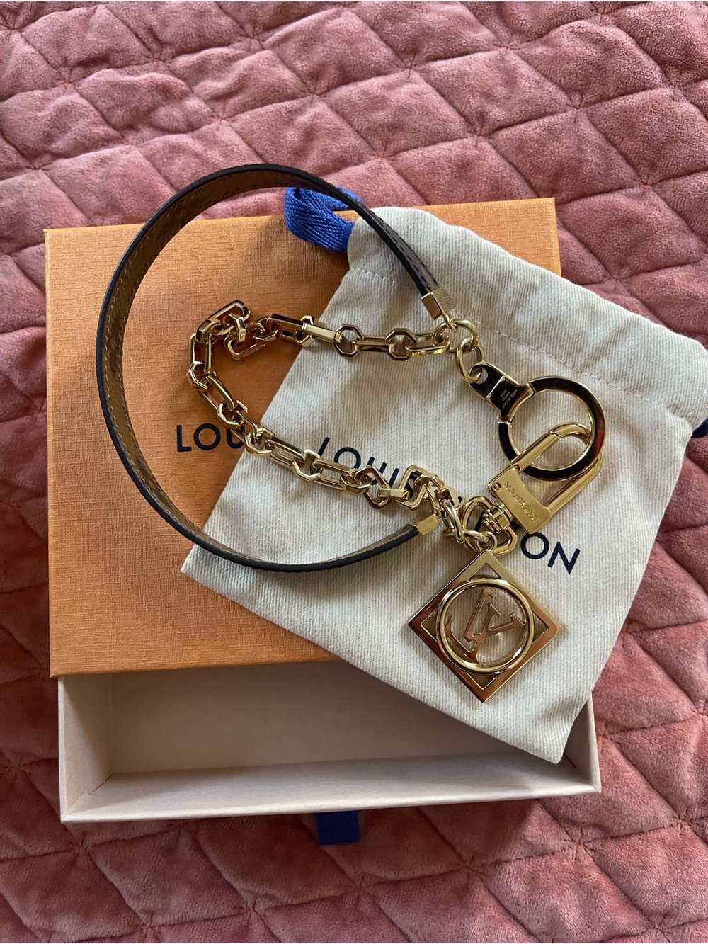 Louis Vuitton Monogram & Reverse Monogram Gold-Tone Bag Charm